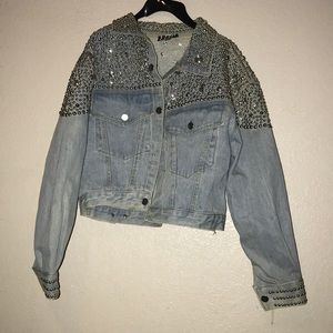 Jeweled jean jacket